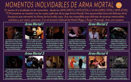 TCM presenta este 23 y 24 de Noviembre un maratón de la saga completa de Arma Mortal