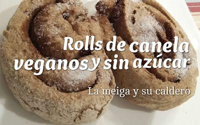 Rolls de canela veganos y sin azúcar