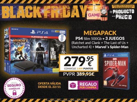 Ofertas Black Friday de GAME con packs de PlayStation 4