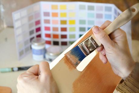 DIY CAJAS DE MADERA PINTADAS CON LA TÉCNICA DE SPLATTER - FLEUR PAINT