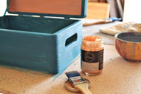 DIY CAJAS DE MADERA PINTADAS CON LA TÉCNICA DE SPLATTER - FLEUR PAINT