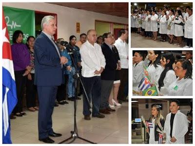 Ya en la Patria cubana cooperantes de Mais Medicos