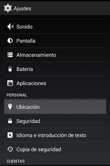 Configuracion gps en android