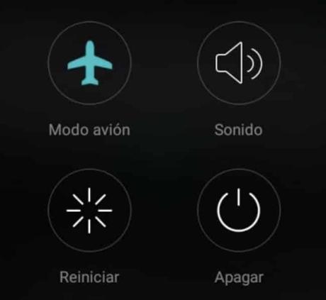 Activar modo avión en android