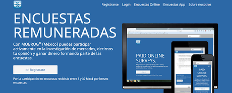 Ganar dinero haciendo encuestas remuneradas online:MOBROG