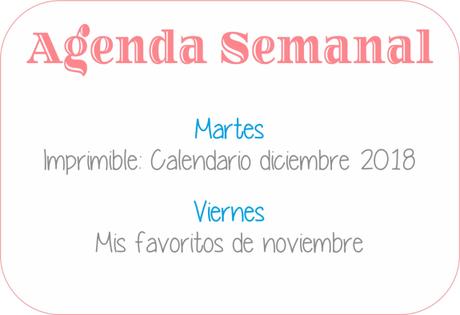 Agenda Semanal 26/11 - 2/12