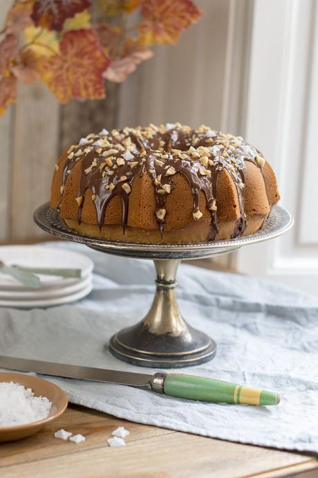 Bundt cake de crema de cacahuete