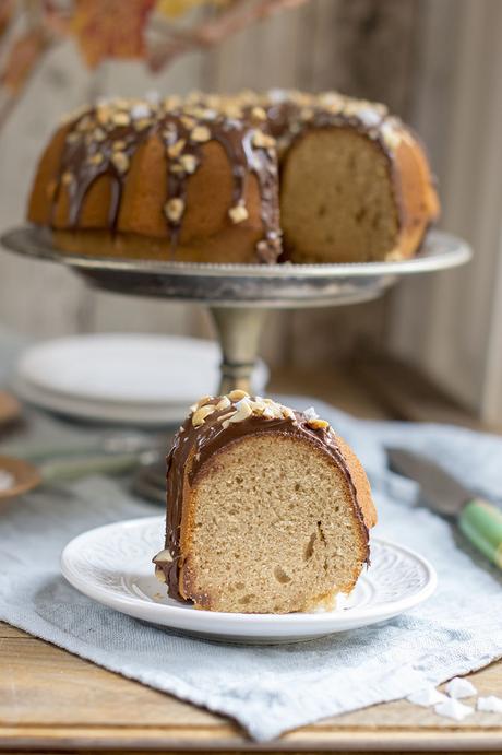 Bundt cake de crema de cacahuete