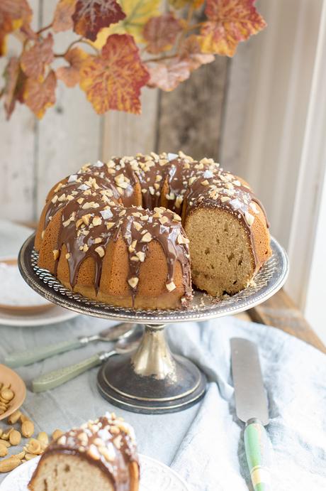 Bundt cake de crema de cacahuete