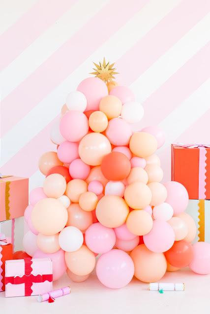 DIY: Arbol de Navidad con globos. Cómo se hace
