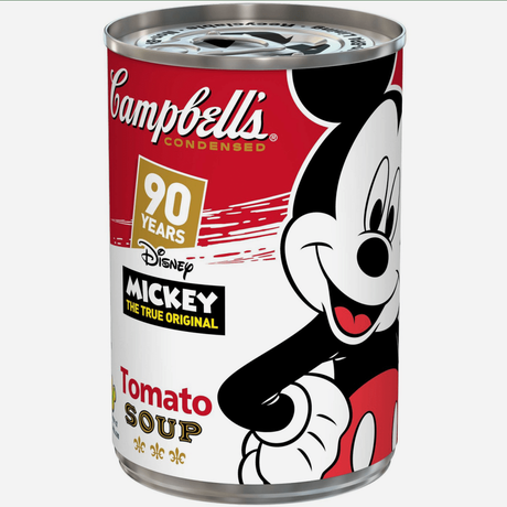 Campbell rediseña sus icónicas latas de sopa para celebrar el 90 aniversario de Mickey Mouse