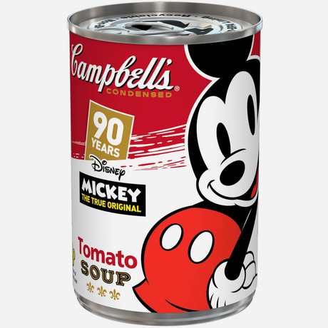 Campbell rediseña sus icónicas latas de sopa para celebrar el 90 aniversario de Mickey Mouse