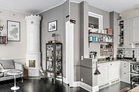 Mesa de comedor con sillas de diferentes estilos