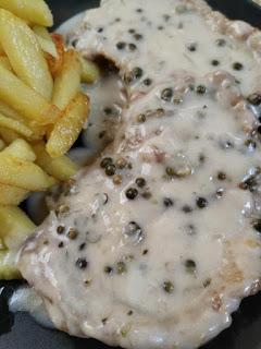 Solomillo con salsa a la pimienta verde Solomillo con salsa a la pimienta verde