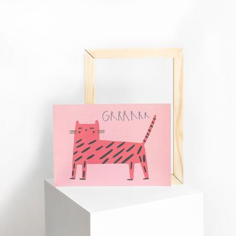 láminas ilustradas con tigre