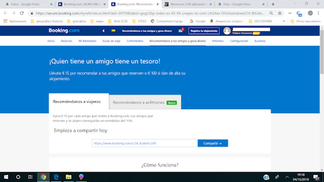 Ahorra y gana dinero con booking.com Ahorra y gana dinero con booking.com