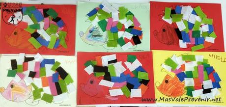 mural manualidades erizo