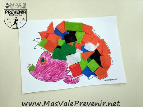 manualidades para niños erizo hedgehog
