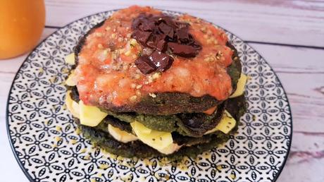 Tortitas veganas de avena con espirulina