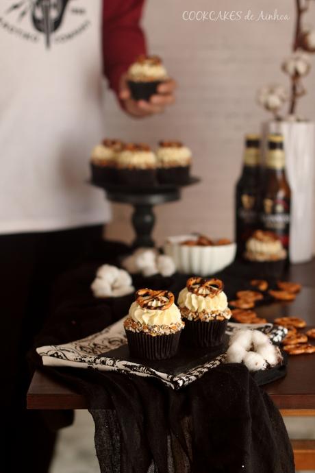 Guinness Cupcakes. Reto #CupcakesRevival. Cookcakes de Ainhoa