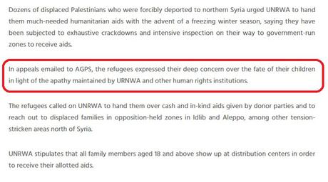 Unrwa, ignorando a los refugiados palestinos … de Siria. Unrwa, ignorando a los refugiados palestinos … de Siria.