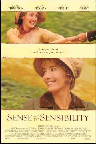 Carátula de la película Sentido y Sensibilidad sacada de IMDB Socializar: Jane Austen vs hoy en día
