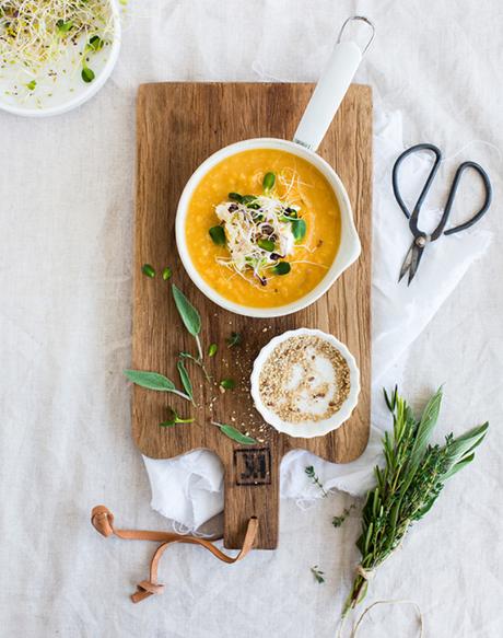 Sopa de lentejas de coral