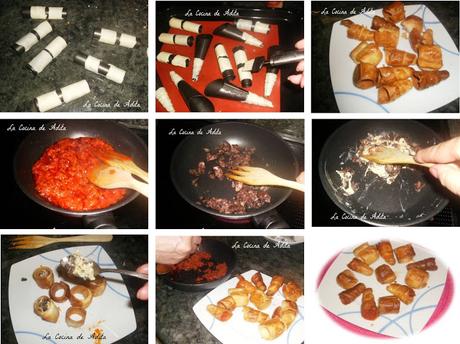 Hojaldres de morcilla y sobrasada Hojaldres de morcilla y sobrasada