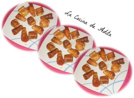 Hojaldres de morcilla y sobrasada Hojaldres de morcilla y sobrasada