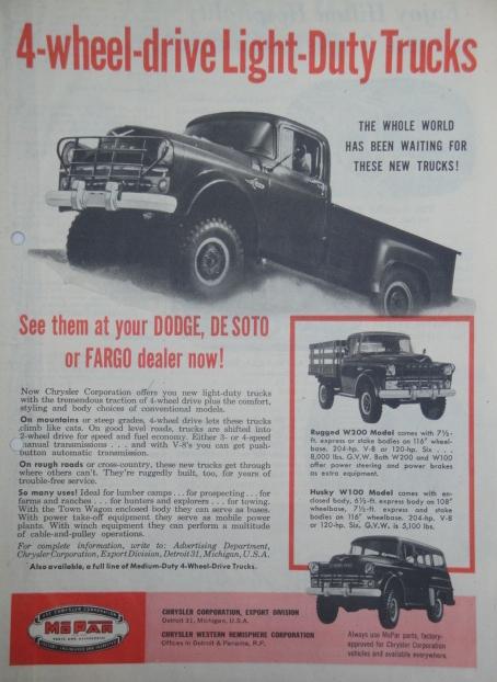 Dodge, De Soto y Fargo de doble tracción