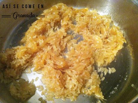 Arroz cremoso con alcachofas. Juego de blogueros 2.0