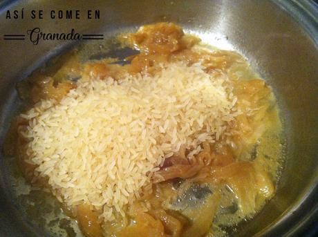 Arroz cremoso con alcachofas. Juego de blogueros 2.0