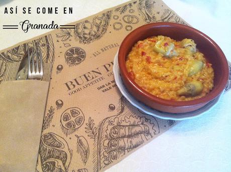 Arroz cremoso con alcachofas. Juego de blogueros 2.0