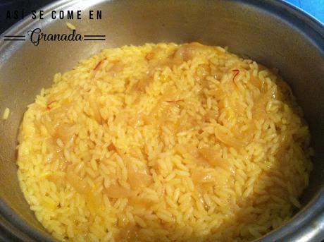 Arroz cremoso con alcachofas. Juego de blogueros 2.0