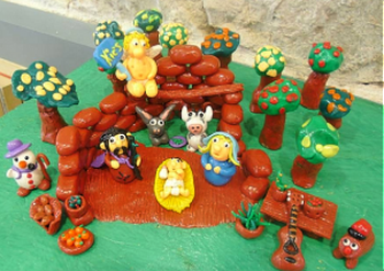 Cómo hacer un Belén de plastilina para Navidad