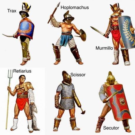 Diferentes Tipos de Gladiadores