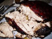 Pierna asada deshuesada y rellena