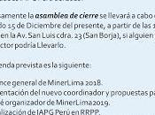 CONVOCATORIA IAPG Peru: Reunión coordinación Comite MinerLima2018