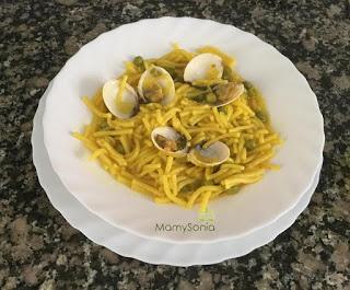 FIDEOS MELOSOS CON ALMEJAS EN OLLA GM E, F, G