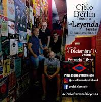 Concierto de El Cielo Sobre Berlín en La Leyenda Rock Bar