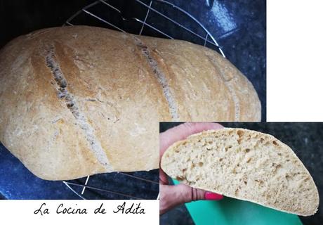 Pan de harina integral y de espelta, con KitchenAid