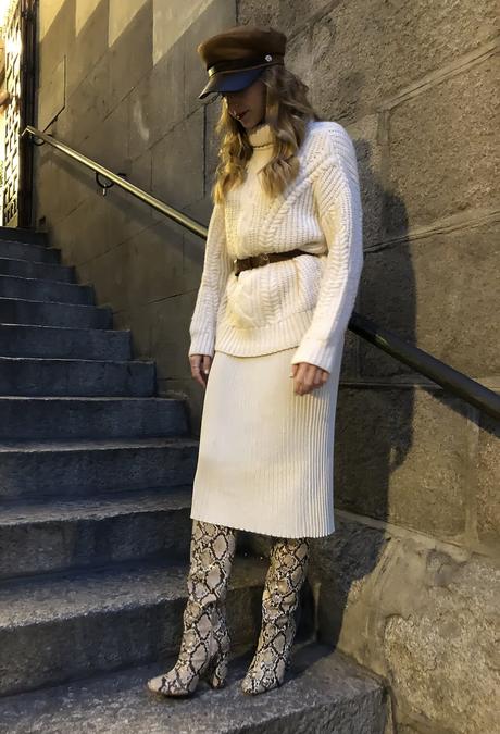 Winter white look