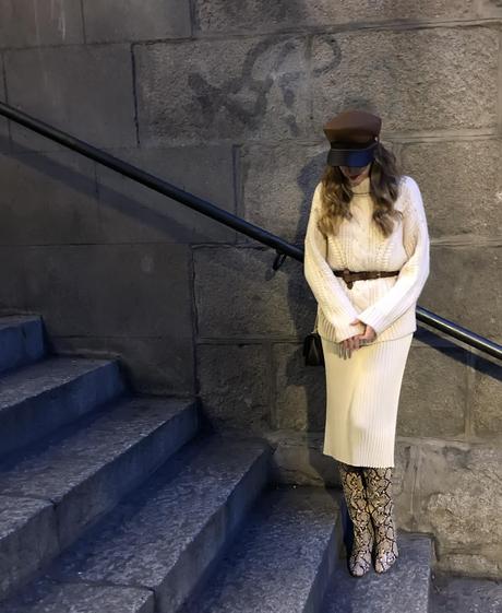 Winter white look