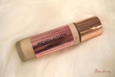 Makeup Revolution Conceal and Define Foundation Review Swatches Wear Test