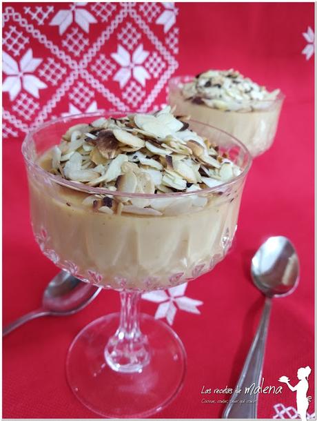 Crema rápida de turrón. Un postre fácil para  Navidad