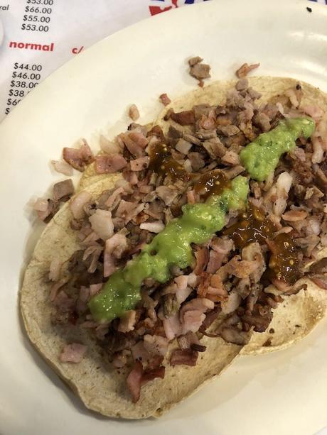 tacos de bistec con tocino - Los Parados