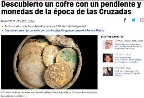 Descubierto un cofre con un pendiente y monedas de la época de las Cruzadas