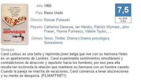 REPULSIÓN (R. Polanski) V.O.S.E.-Castellano