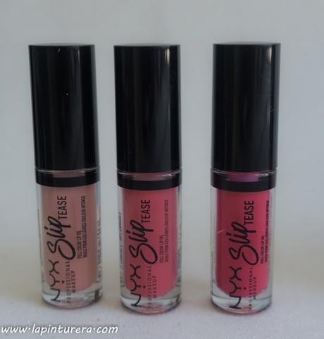 Set de labiales Slip Tease de Nyx 07 tonos rosa