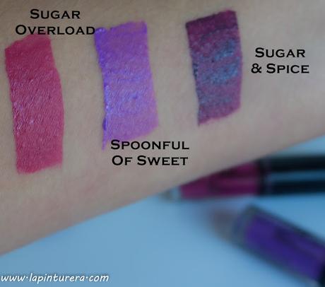 Set de labiales Slip Tease de Nyx 13 swatches morado